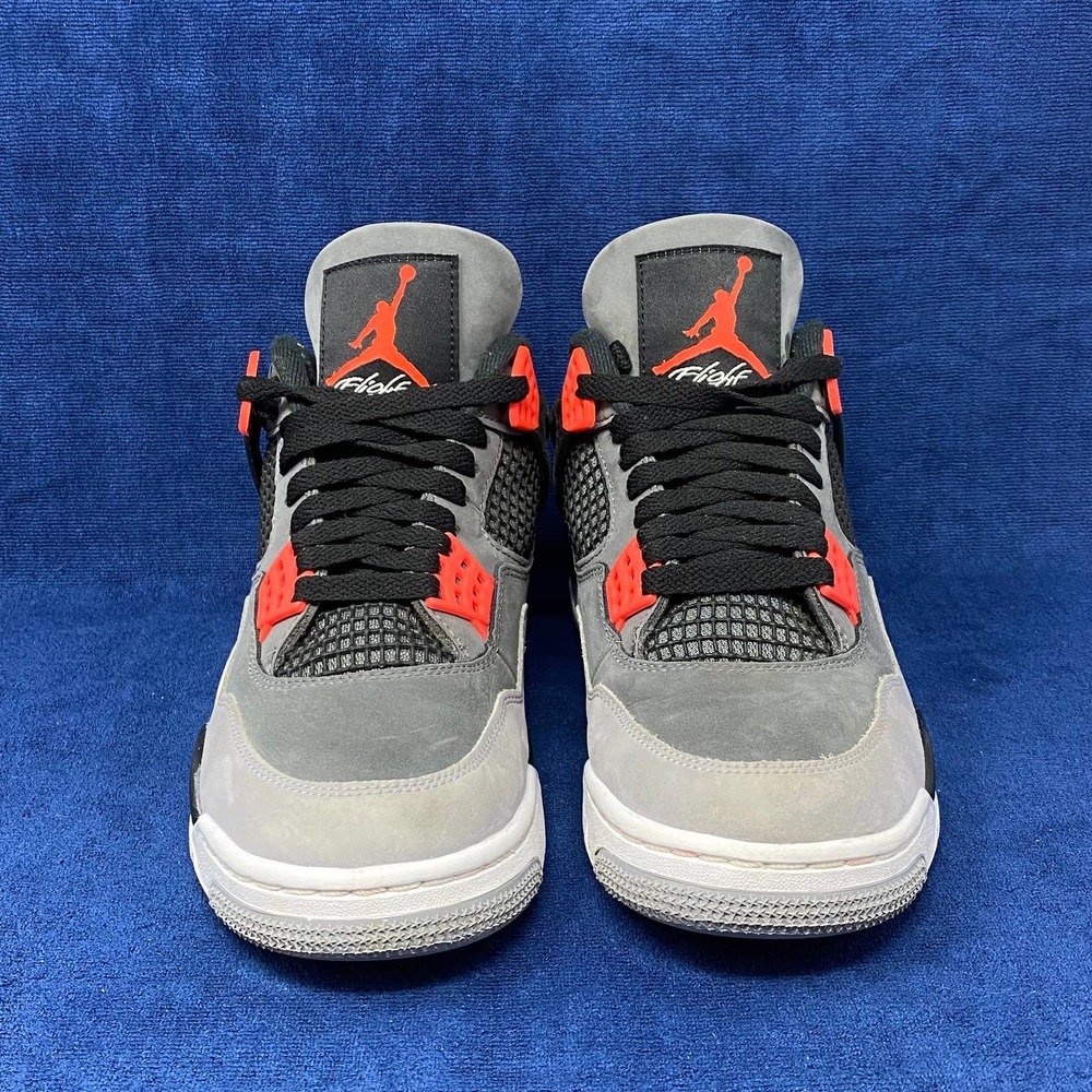 Air Jordan 4 'Infared', Gray/Charcoal/Red, women's US 9 - Picture 2 of 10